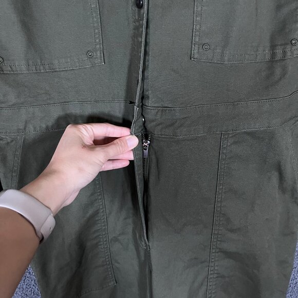 Duluth Trading Fire Hose Crop Work Coveralls - Women's Size XL - Green - Picture 8 of 10